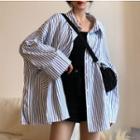 Duo-pocket Striped Shirt