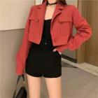 Cropped Shirt Jacket / Belted Spaghetti Strap Playsuit