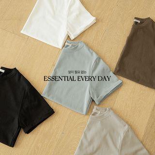 [v Lyou] Basic Rollup-sleeve T-shirt