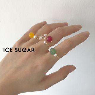 Faux Pearl & Bead Ring