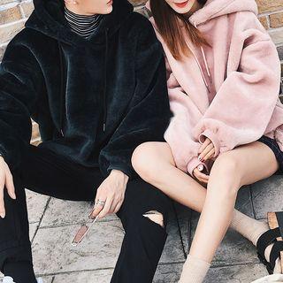 Couple Matching Furry Boxy Hoodie