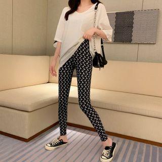 High-waist Crescent Print Leggings