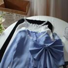 Set: Bow Camisole Top + Lace Trim Cardigan