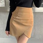 High Waist Irregular Mini Skirt