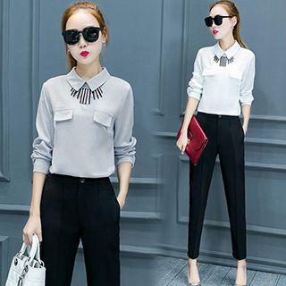 Set : Long-sleeve Blouse + Pants