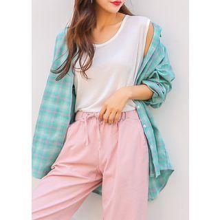 Round-neck Loose-fit Sleeveless Top