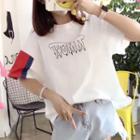 Lettering Color Block Elbow Sleeve T-shirt