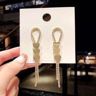 Heart Earring E248 - 1 Pair - Gold - One Size