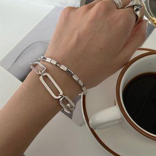Block / Chunky Chain Alloy Bracelet