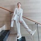 Long-sleeve Buckled Jumpsuit