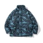 Fish Print Padded Zip Jacket