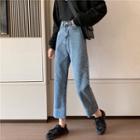 Straight Leg Roll-up Jeans