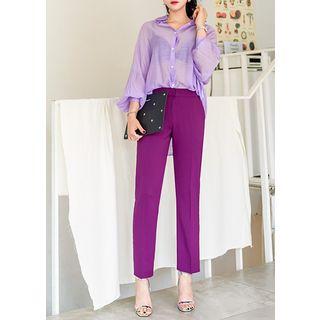 Plus Size Straight-cut Dress Pants
