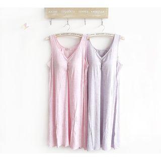 Plain Sleeveless Sleep Dress