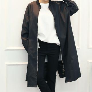 Printed Zipped Coat