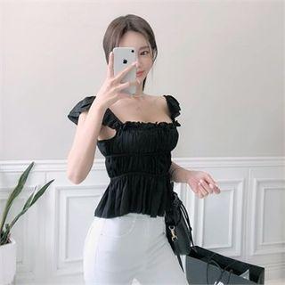 Square-neck Shirred Camisole Top