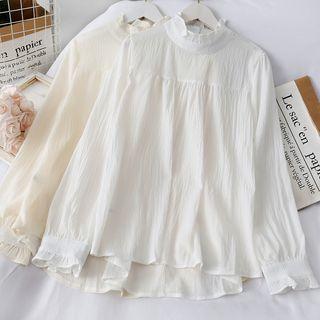 Stand-collar Loose Blouse