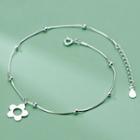 Flower Sterling Silver Anklet S925 Silver - Anklet - Silver - One Size