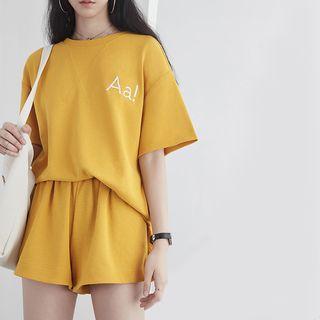 Set: Embroidered T-shirt + Shorts
