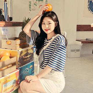 Oversized Marine Stripe T-shirt