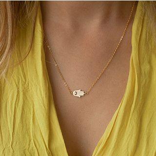Hand Of Fatima Necklace Gold - One Size