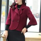 3/4-sleeve Double Breasted Blazer