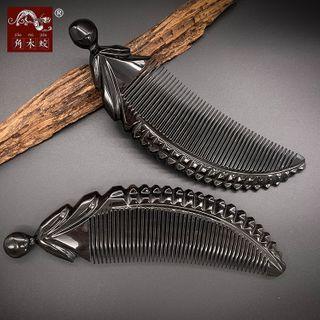 Horn Hair Comb Black - One Size