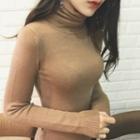 Plain Cut Out Detailed Long Sleeve Knit Top