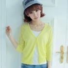 3/4-sleeve Light V-neck Cardigan