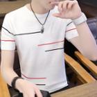 Contrast Trim Knit Short Sleeve T-shirt