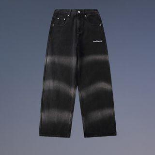Lettering Print Gradient Sweatpants