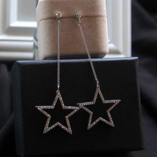 Rhinestone Star Earring / Clip-on Earring