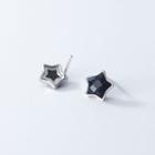 Star Stud Earring 1 Pair - Black - One Size