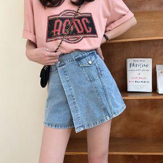 Asymmetrical Denim Skort