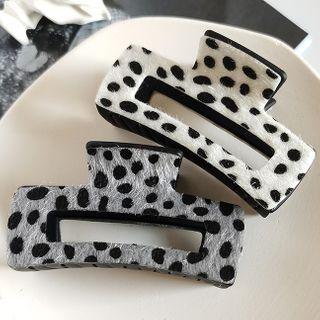 Leopard Print Chenille Hair Clamp