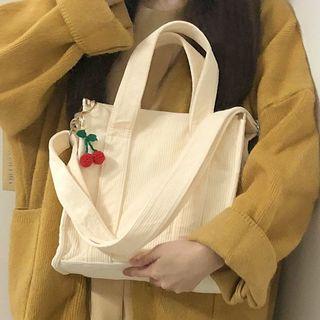 Corduroy Tote Bag Milky White - One Size