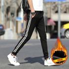 Stripe-detail Fleece-lining Sweatpants