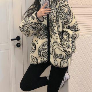Printed Fleece Jacket / Plain Pants