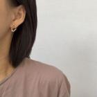 Irregular Alloy Earring 1 Pair - Gold & White - One Size