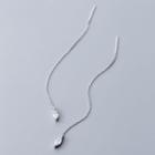 925 Sterling Silver Rhinestone Dangle Earring 1 Pair - Through Earrings - One Size