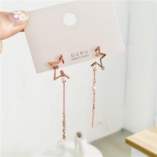 Alloy Star Dangle Earring 1 Pair - Earrings - One Size