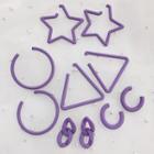 Purple Acrylic Earring (various Designs)