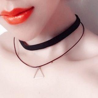 White Beaded Double-layer Choker