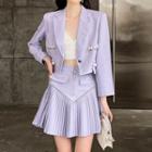 Floral Blazer / A-line Skirt