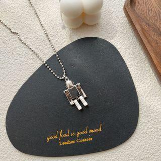 Robot Stainless Steel Pendant Necklace 1 Pc - Necklace - One Size