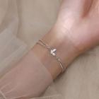 925 Sterling Silver Butterfly Layered Bracelet As Shown In Figure - One Size