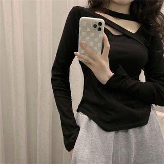Details Slim-fit Cutout T-shirt