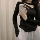 Details Slim-fit Cutout T-shirt