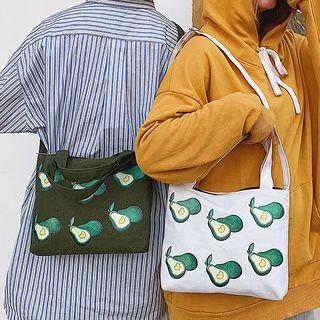 Canvas Avocado Printed Tote Bag