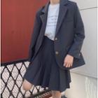 Blazer / A-line Pleated Skirt